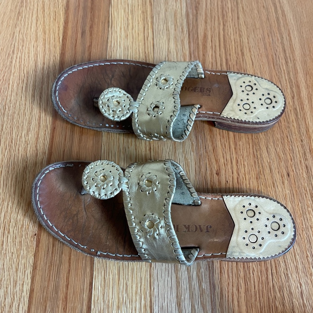 Jack Rogers Women's gold Sandals size 8